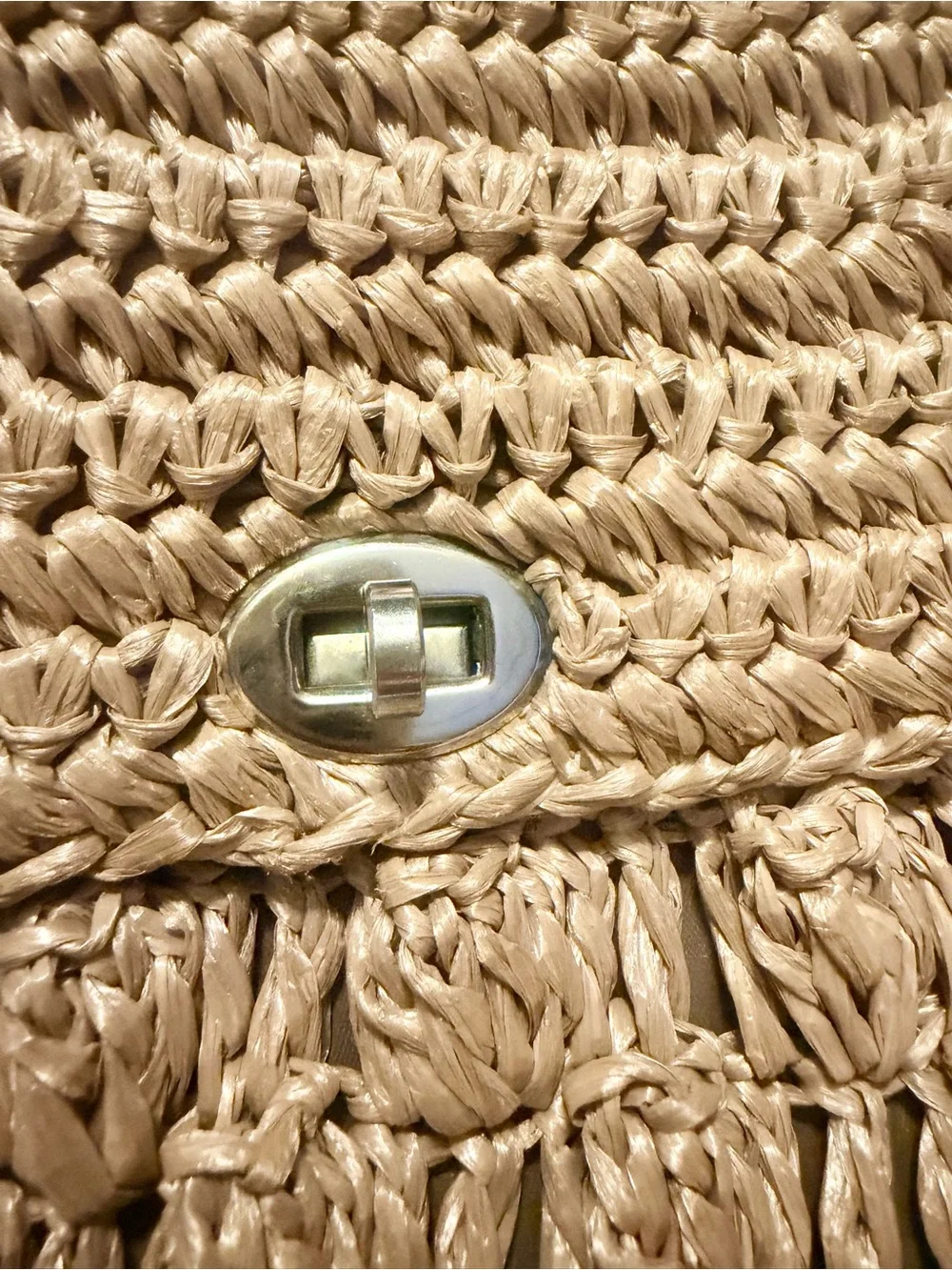 Rare Mid-Century Vintage Japanese Handwoven Straw Bag with Bamboo Handles